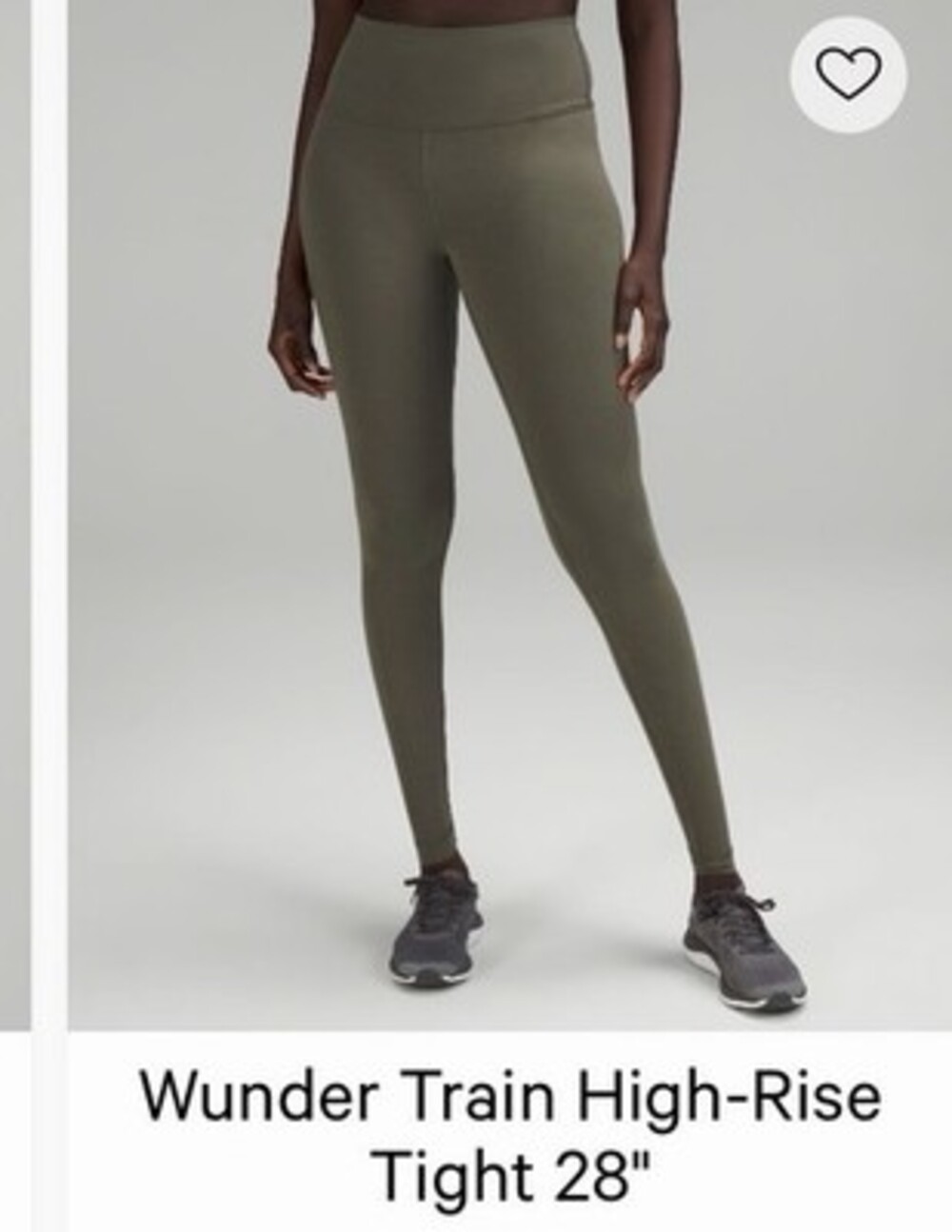 Lululemon Wunder Train High-Rise Womens 12 Tight 28" Army Green Gym Training